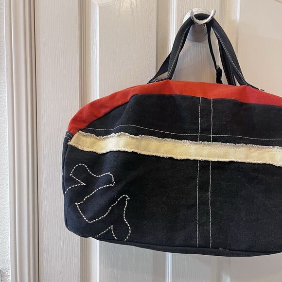 True Religion Canvas Duffel Bag Travel Gym Tote Handbag Carryall Crossbody Y2K - Picture 2 of 16